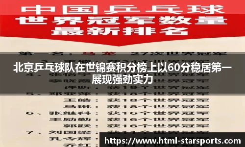 北京乒乓球队在世锦赛积分榜上以60分稳居第一展现强劲实力